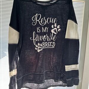 Maurices Black and White Paw Print Sweater